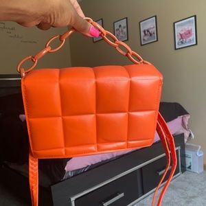 Orange Square Purse